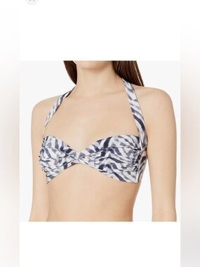 Norma Kamali size S Bill-Zebra Print Bikini Top